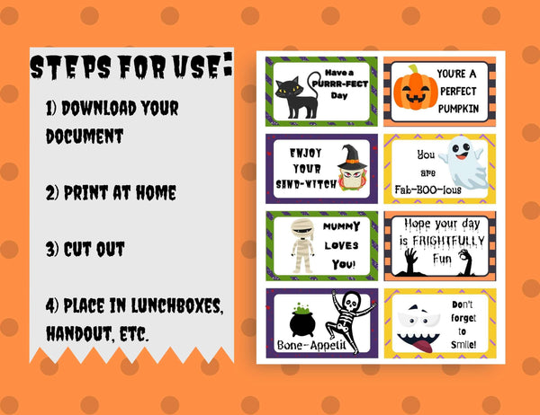 32 Halloween lunchbox notes and jokes for kids