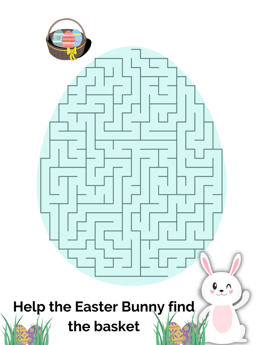 Free Easter Mazes Glow in the Dark Blankets