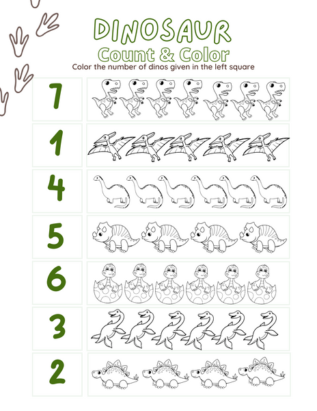 Dinosaur Printable Activity Book - PDF Download