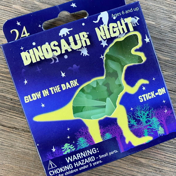 Glow in the Dark Dinosaur Wall Stickers, 24 pieces