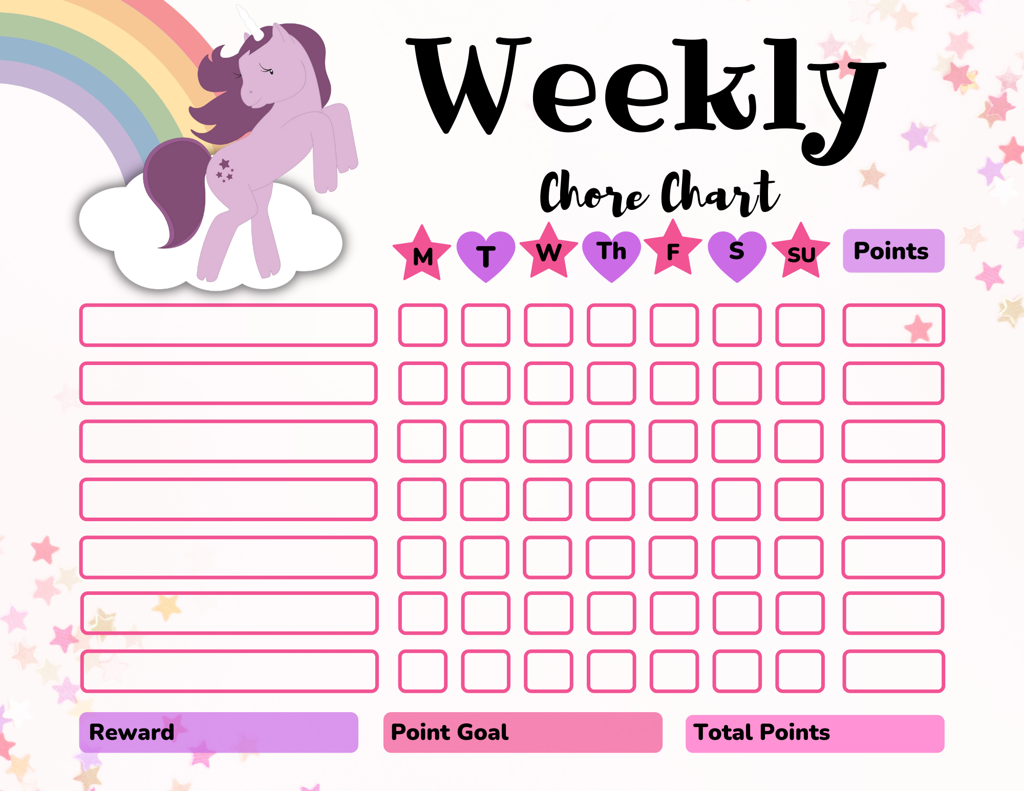 Chore Chart - Unicorn