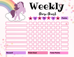 Chore Chart - Unicorn