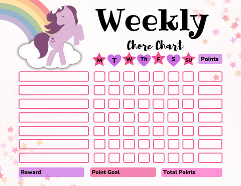 Chore Chart - Unicorn