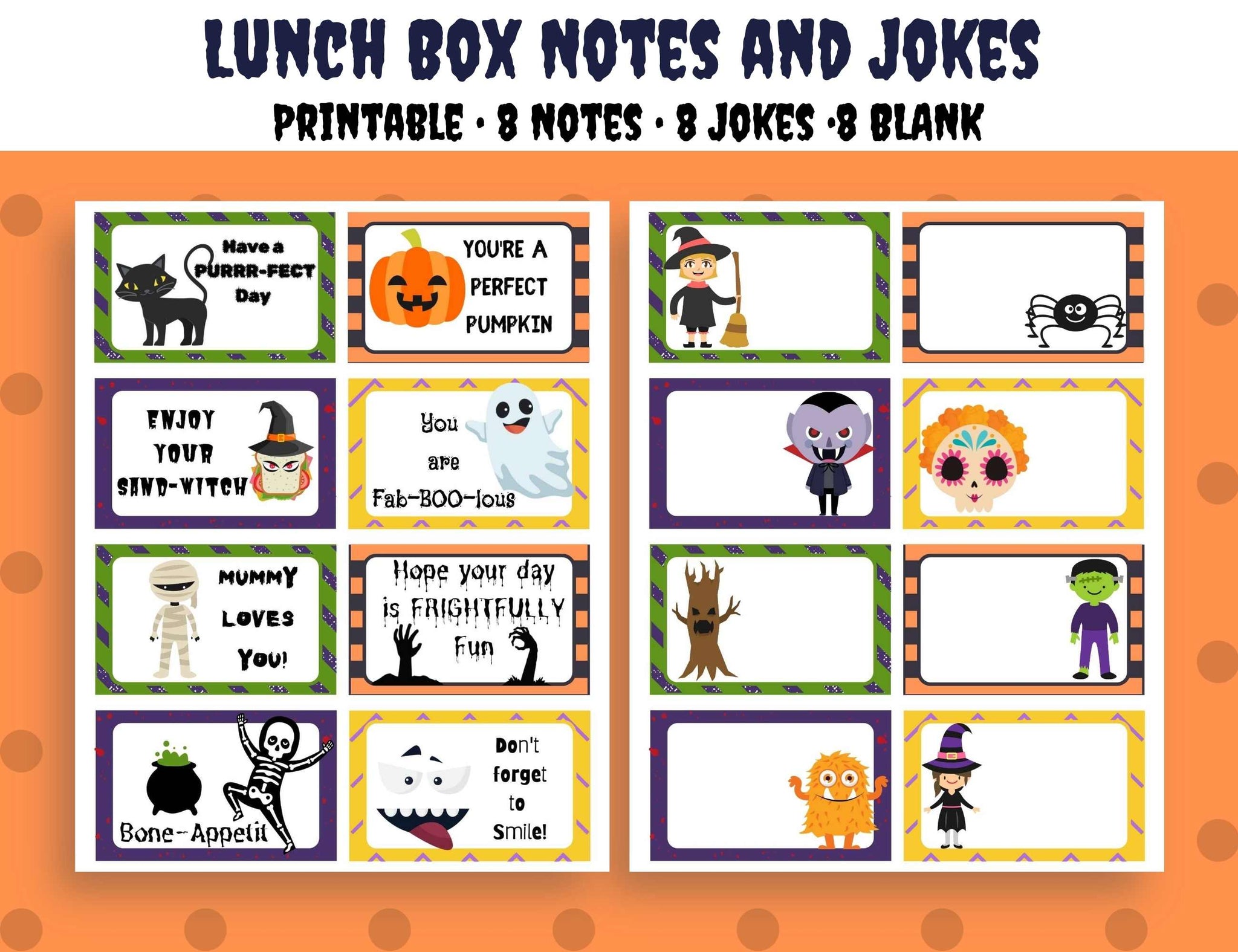32 Halloween lunchbox notes and jokes for kids