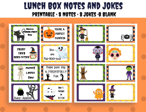 32 Halloween lunchbox notes and jokes for kids