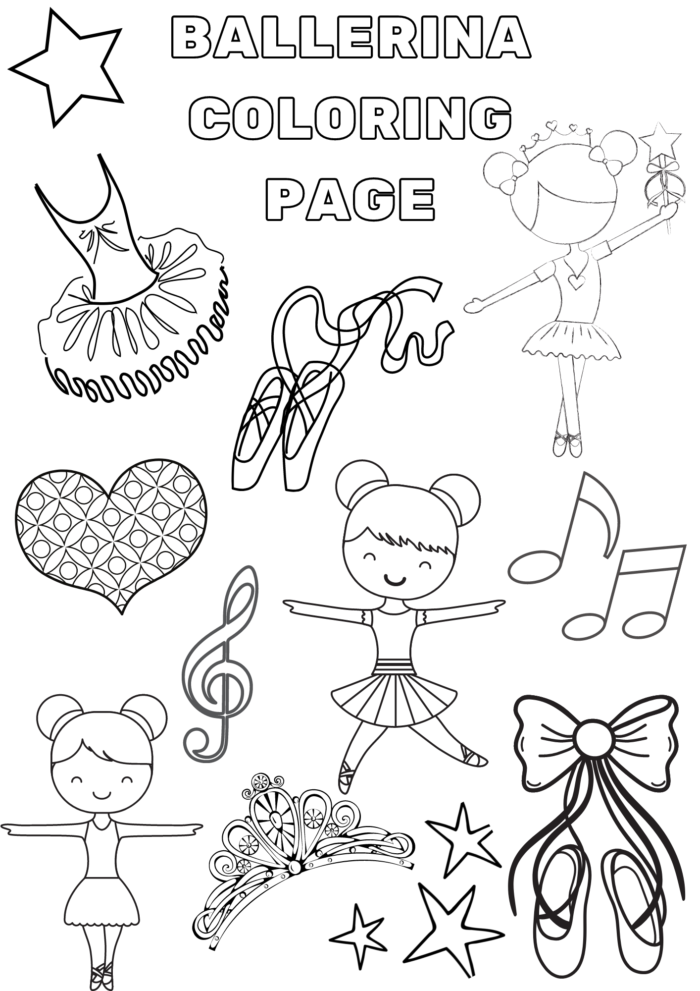 Ballerina Coloring Page