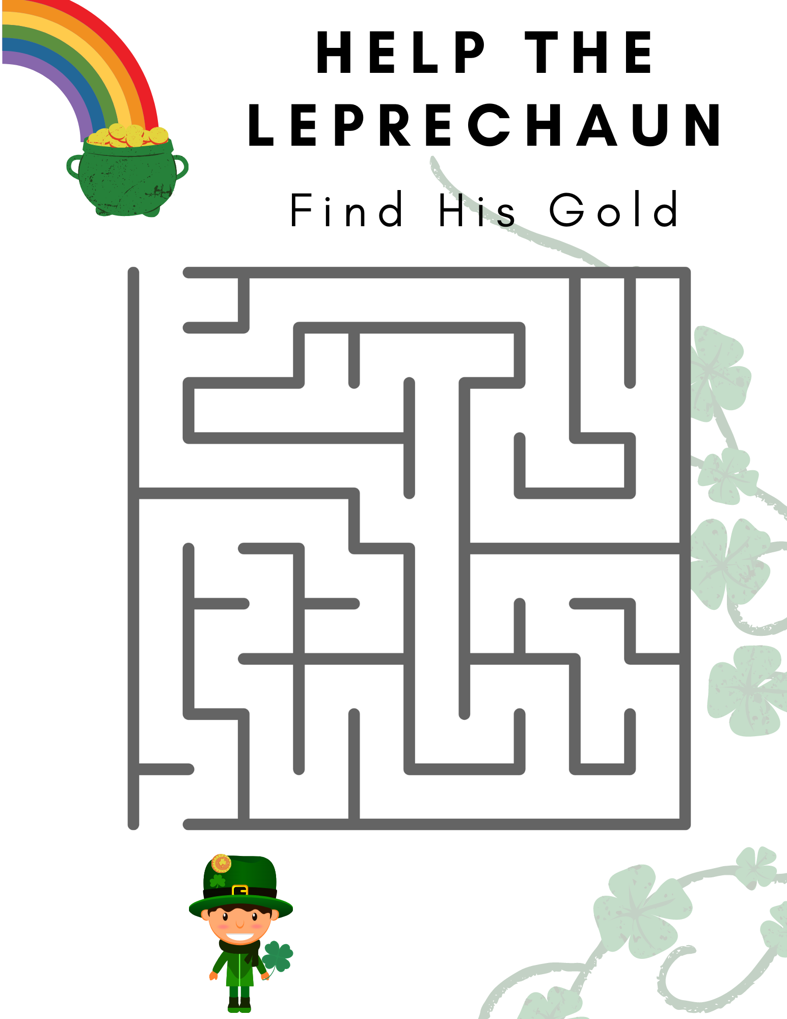 Saint Patrick's Day Mazes Free