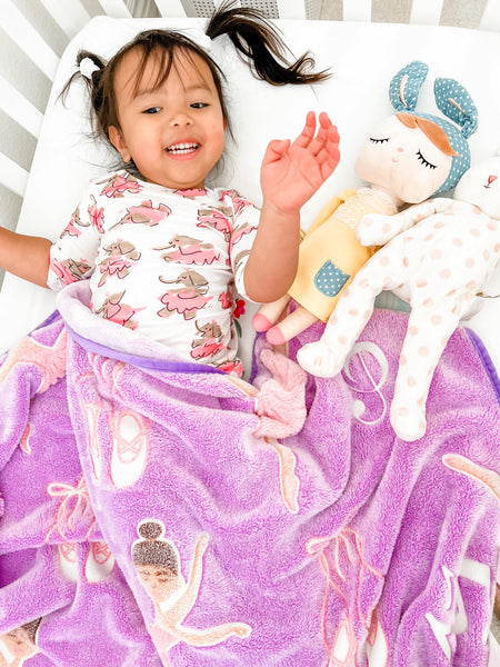 Purple Glow in the Dark Ballerina Blanket
