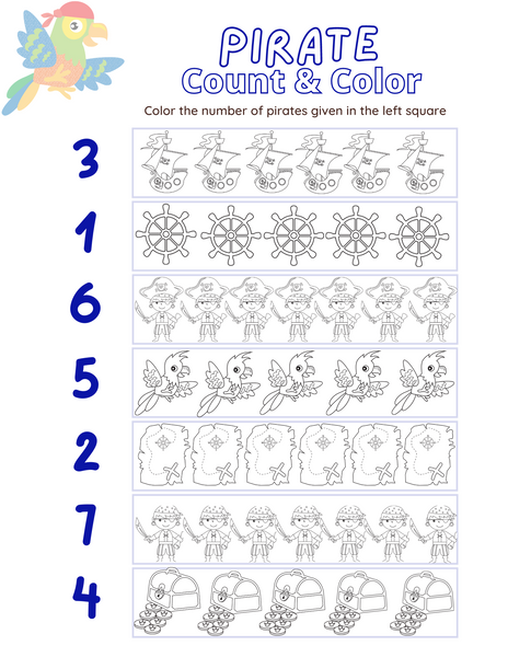 Pirate Printable Activity Book - PDF Download
