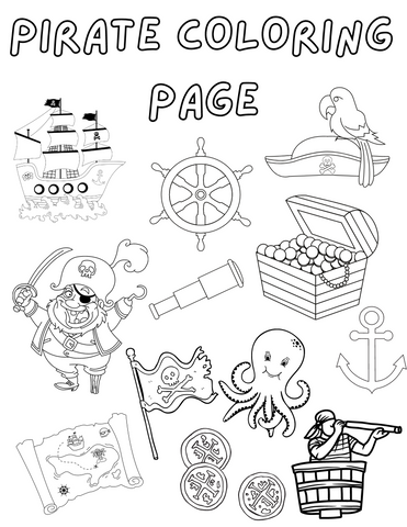 Pirate Coloring Page 2