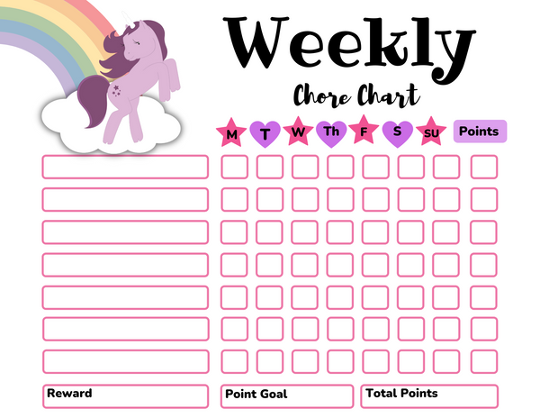 Chore Chart - Unicorn