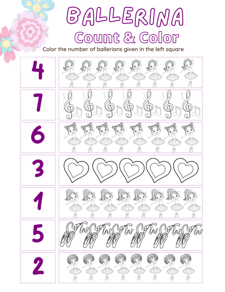 Ballerina Printable Activity Book - PDF Download