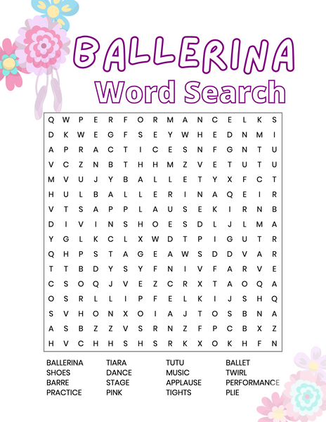 Ballerina Printable Activity Book - PDF Download