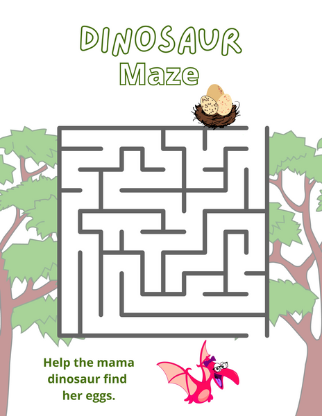 Dinosaur Printable Activity Book - PDF Download