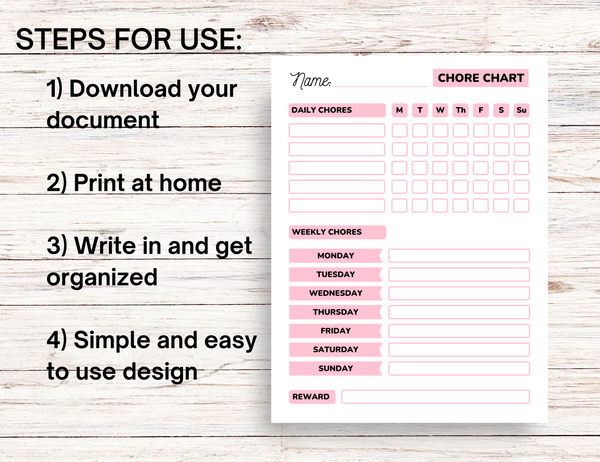 Kid's Chore Chart