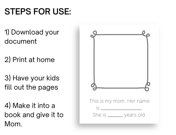 All About My Mom - Mother's Day Book