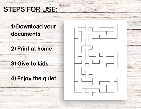 Alphabet Letter Maze - Printable