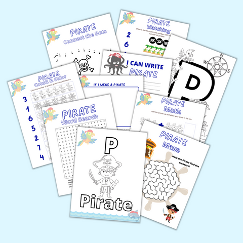 Pirate Printable Activity Book - PDF Download