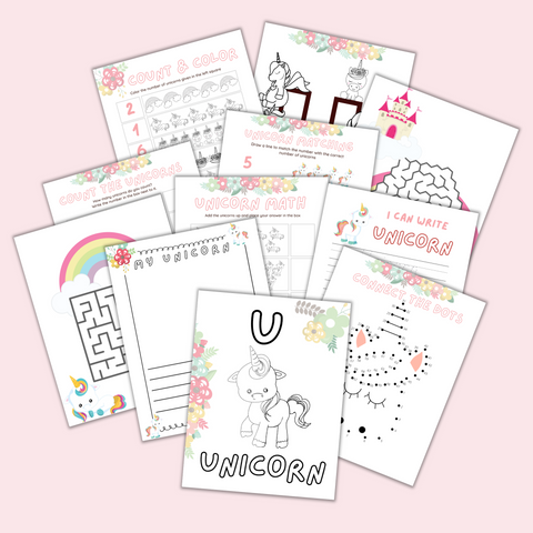 Unicorn Printable Activity Book - PDF Download