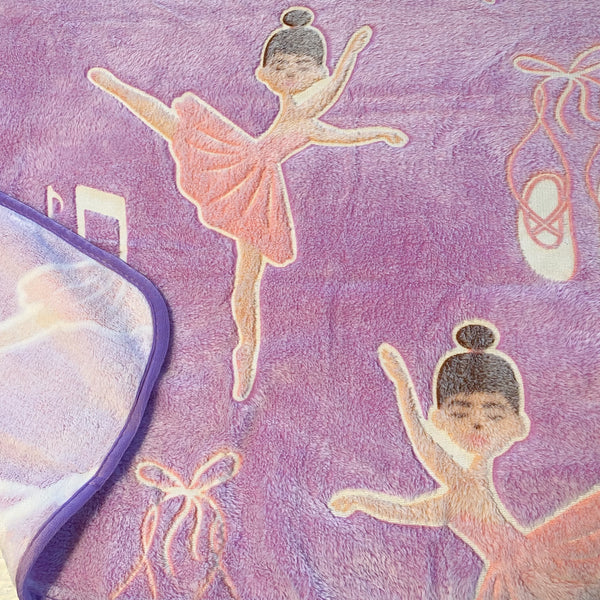 Purple Glow in the Dark Ballerina Blanket