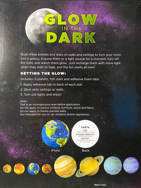 Glow in the Dark Stars and Planets Wall Stickers