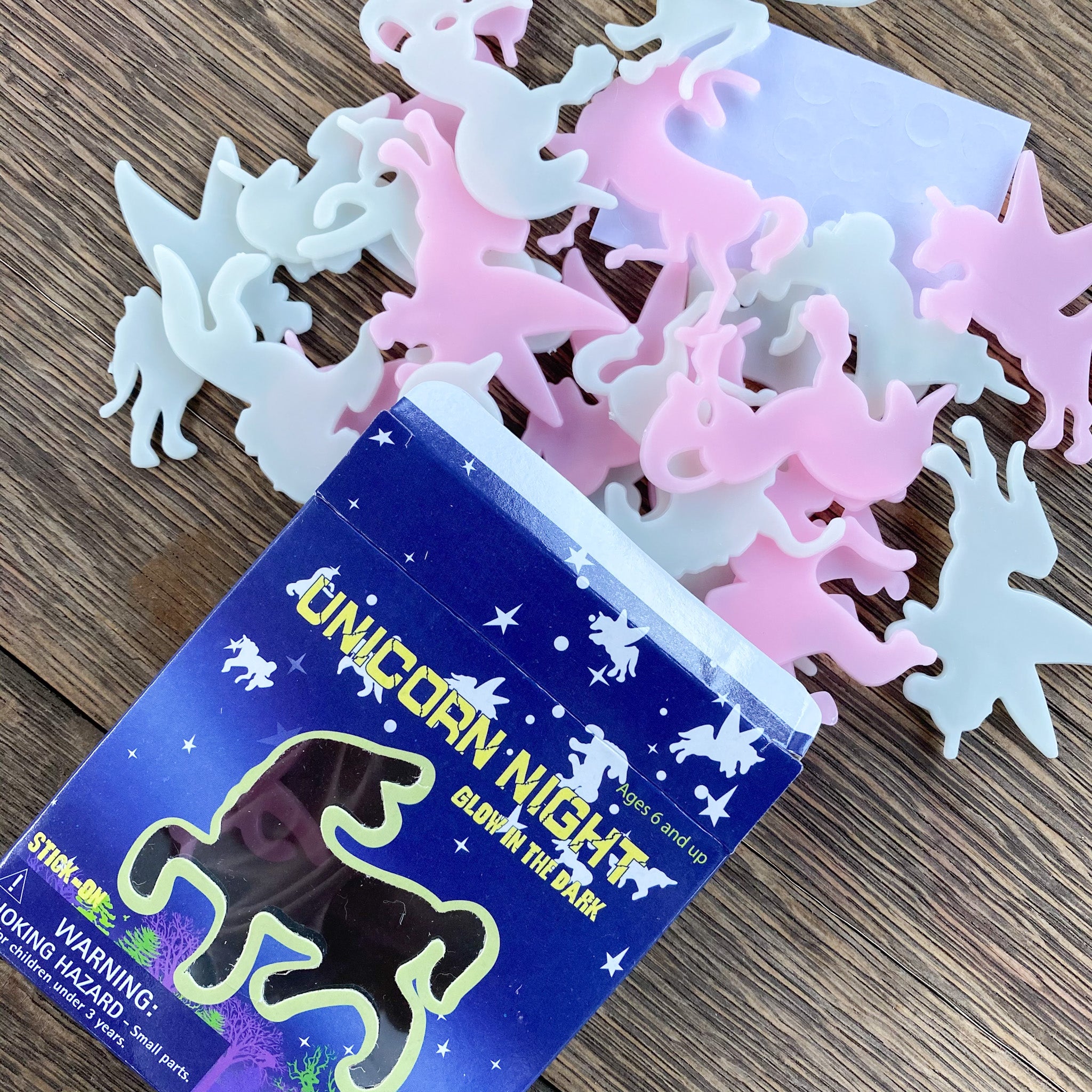 Glow in the Dark Unicorn Wall Stickers, 24 pieces