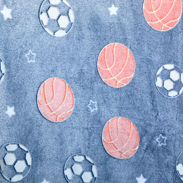 Grey Glow in the Dark Sports Blanket