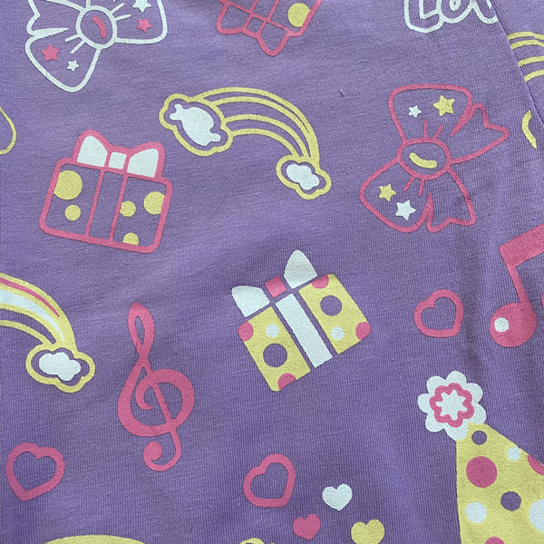 purple party pants with elastic waist