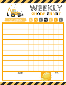 Chore Chart - Construction