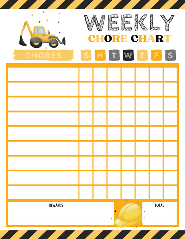 Chore Chart - Construction